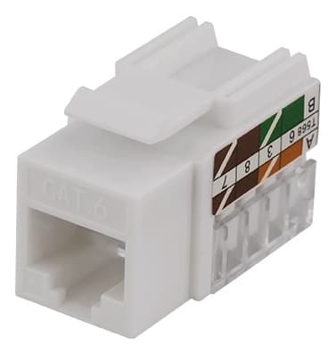 DELTACO UTP Cat6 Keystone liitin, 90 astetta, "Tool-free"
