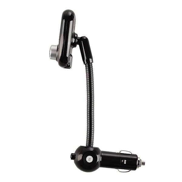 FM-sender med Bluetooth-håndfri og biloplader, Sort