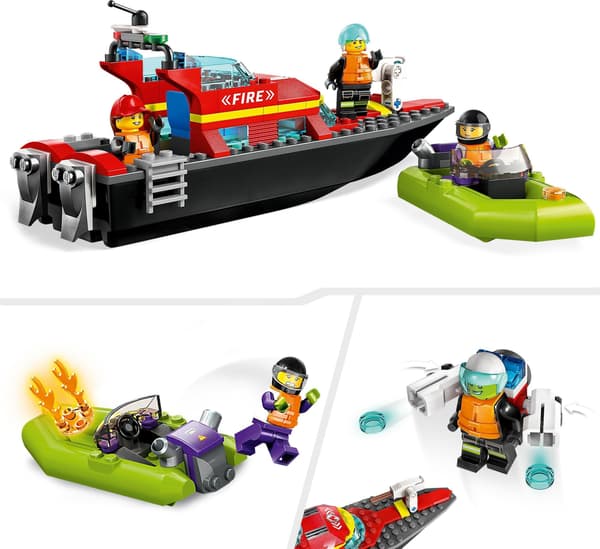 Lego City Fire 60373 - Brannredningsbåt