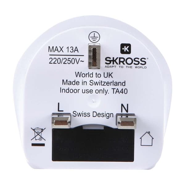 SKROSS Reise Adapter Verden-to-UK Earthed