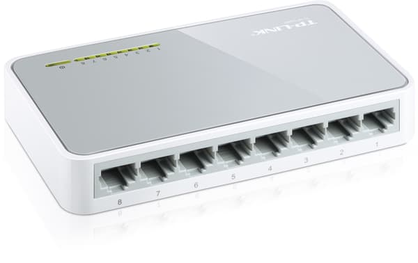 TP-LINK, Nätverksswitch (TL-SF1008D), Pre-owned, Klass B