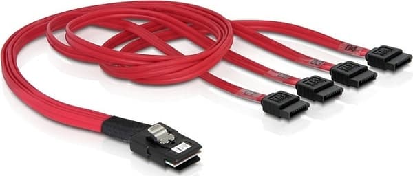 Multilane SAS-kabel SFF-8087 til 4xSATA 7-pin, 1 m