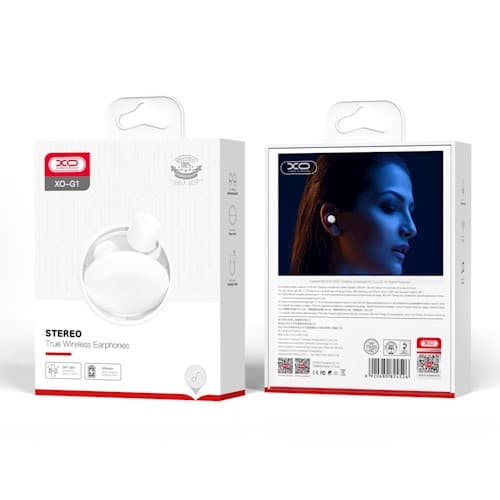XO Bluetooth-hodetelefoner G1 TWS, hvit