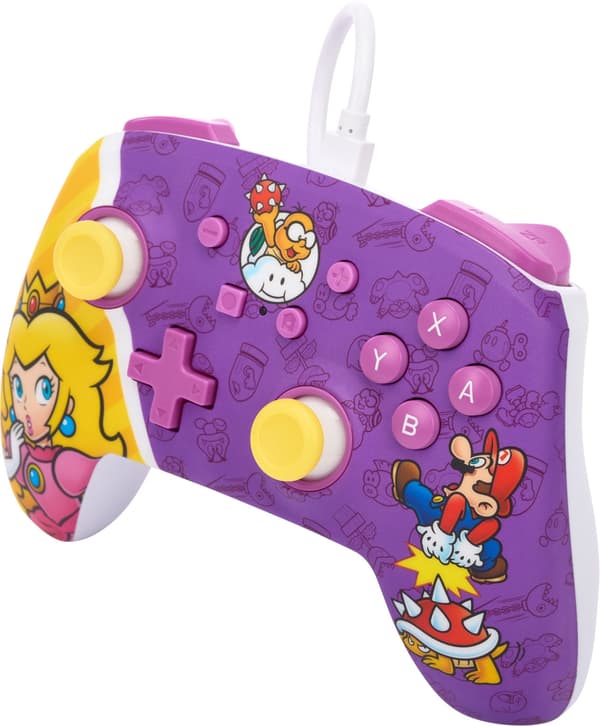PowerA Enhanced Wired Controller -peliohjain, Princess Peach Battle, Switch
