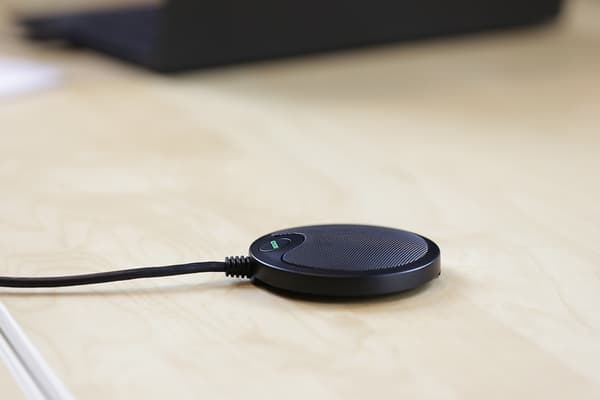 DELTACO Office levymikrofoni kokoustiloja varten, USB-A, 3,5mm, musta