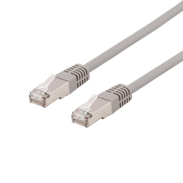 Deltaco S/FTP Cat6 patch cable 0.3m 250MHz Deltacertified LSZH grey