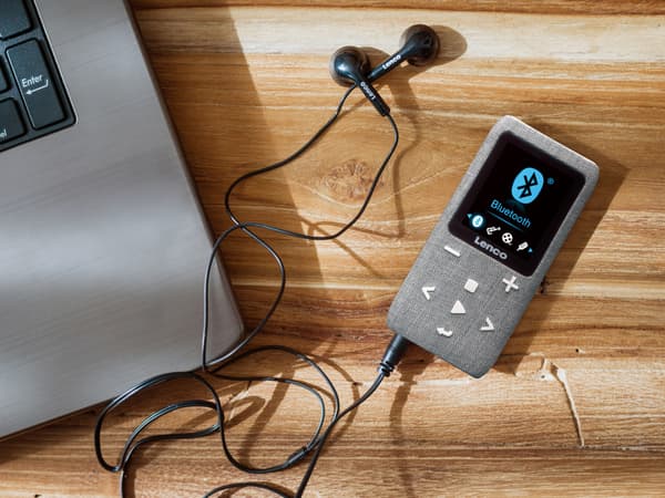 Lenco MP3/MP4-soitin Bluetooth® 8 GB Micro SD-kortti Harmaa