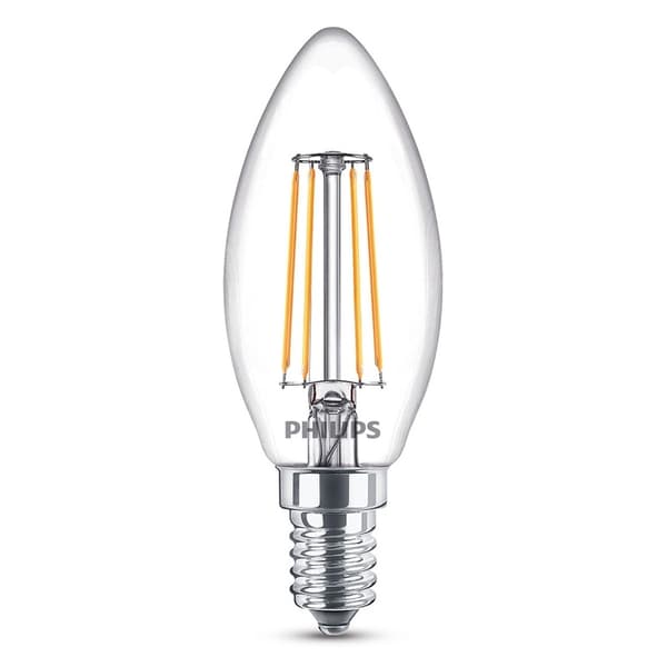 Philips 6-pakning LED E14 Crown 4W (40W) Clear 470lm