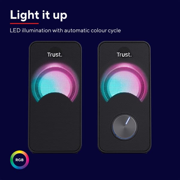 Trust Arys Compact 2.0-høyttalere RGB
