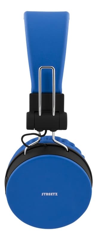 STREETZ Vikbart on-ear BT headset, 3.5 mm, blå