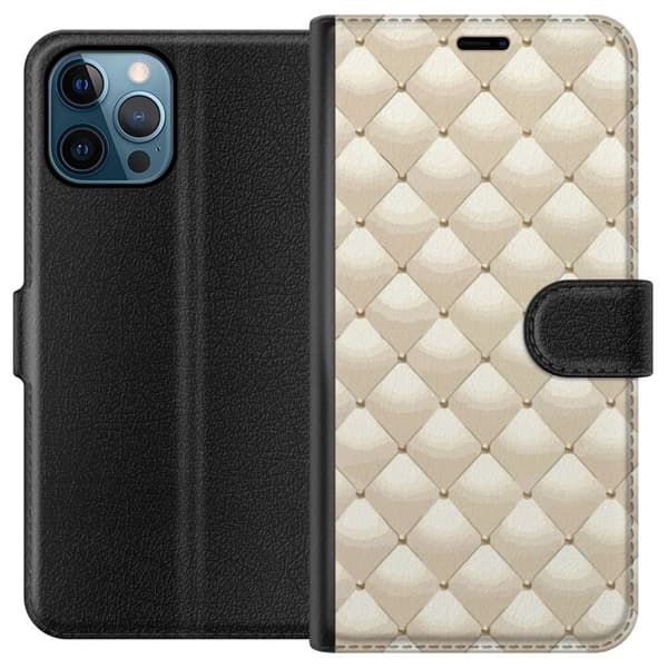 Tegnebogsetui til Apple iPhone 12 Pro Max med Guldglans motiv