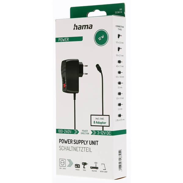 Hama Universal Switchable Power Supply 1000mA 8 Adapters