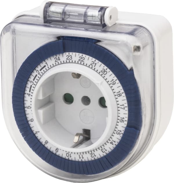 AIRAM Tidsur IP44, 24 timer, støpsel