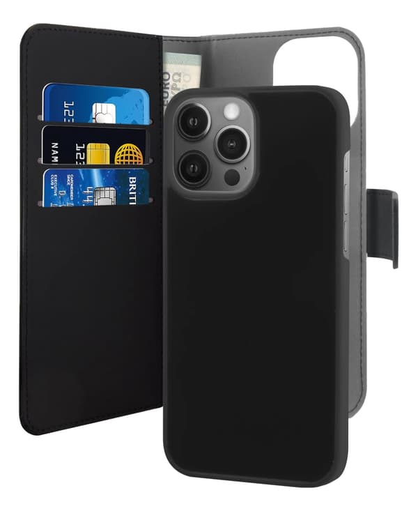 Puro iPhone 13 Pro Max EcoLeather Wallet Detach. svart