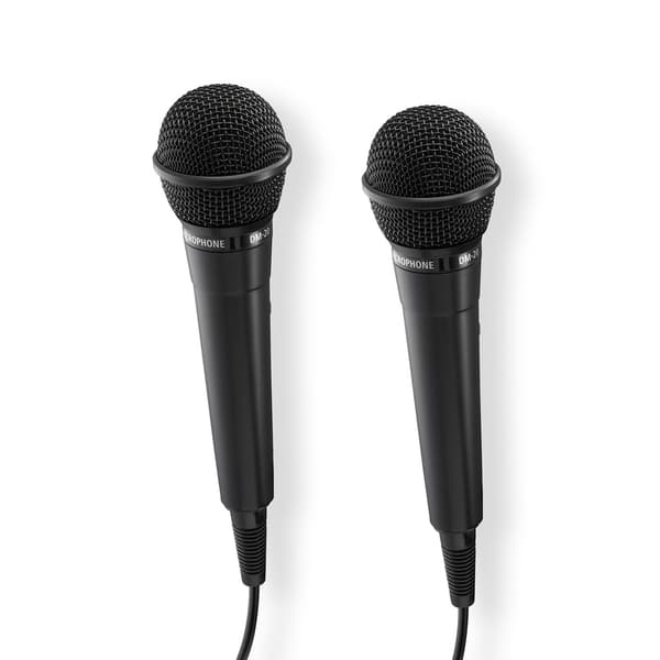 Hama Mikrofon "Karaoke" Dynamisk Mono 2-Pak Sort