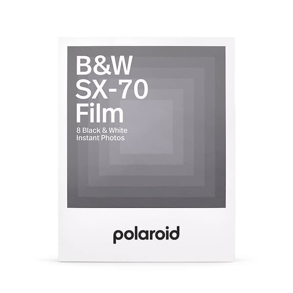 Polaroid B&W Film for SX-70 White Frame
