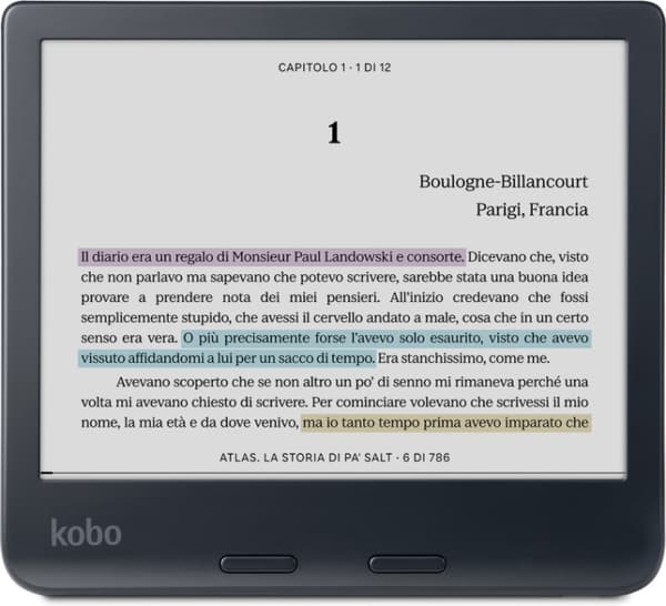 Kobo Libra Colour 7" e-bokleser, svart