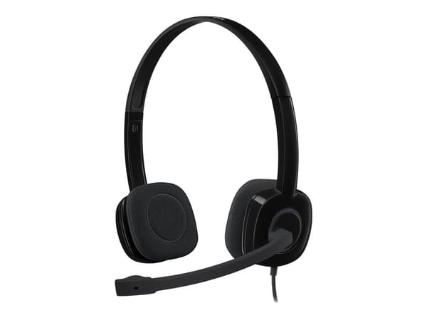 Logitech H151 Hodesetthodebøyle 3,5 mm plugg Svart