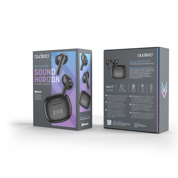 Audeeo Hörlurar In-Ear TWS ENC LED Navigator Svart