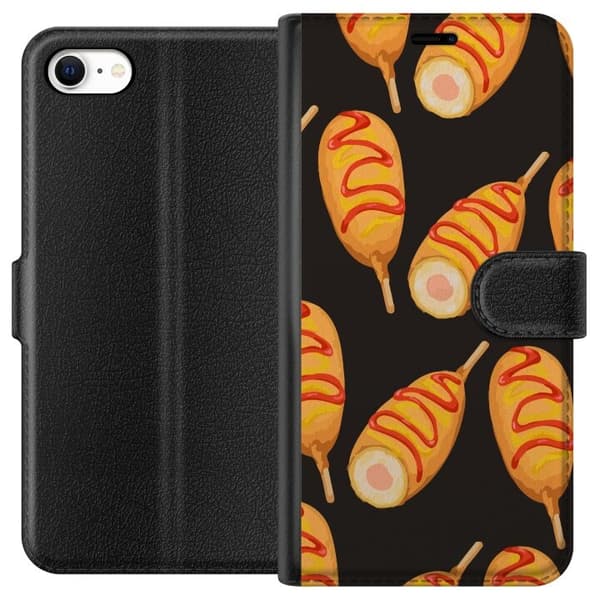 Tegnebogsetui til Apple iPhone 6 med Kyllingedrumstick motiv