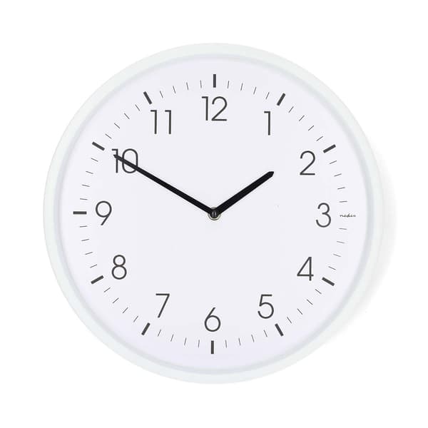 Nedis Väggklocka | Diameter: 360 mm | ABS | Tyst rörelse | Vit