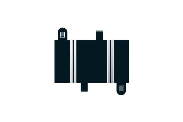 SCALEXTRIC Quarter straight 87mm (2 per bag)