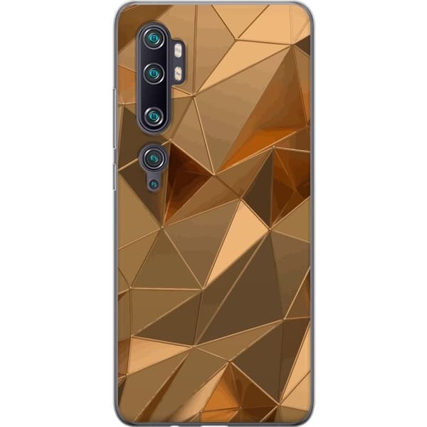Mobildeksel til Xiaomi Mi Note 10 Pro med 3D Gull motiv