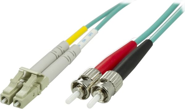 DELTACO fiberkabel, LC - ST, 50/125, OM3, duplex, multimode, 3m