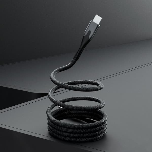 STATIK Magnetisk Kabel Magstack Pro USB-C Till USB-C Svart 1m