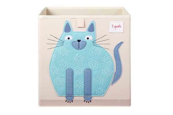 3 Sprouts Säilytyslaatikko - Blue Cat