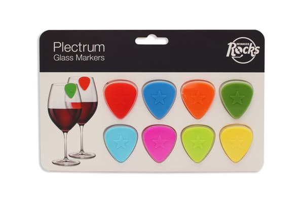 Winkee Drinksmarkører - Plectrum glasmarkører - sæt med 8 stk