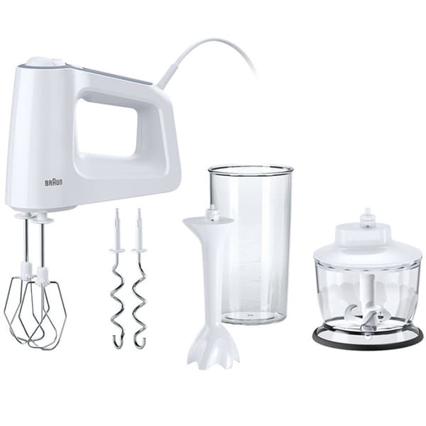 Braun Elektrisk piskeris 500w + tilbehør Hvid HM