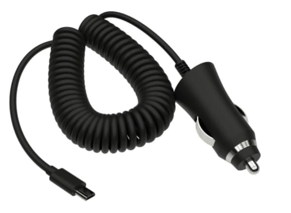 Biloplader mikro-USB 0,7A, sort