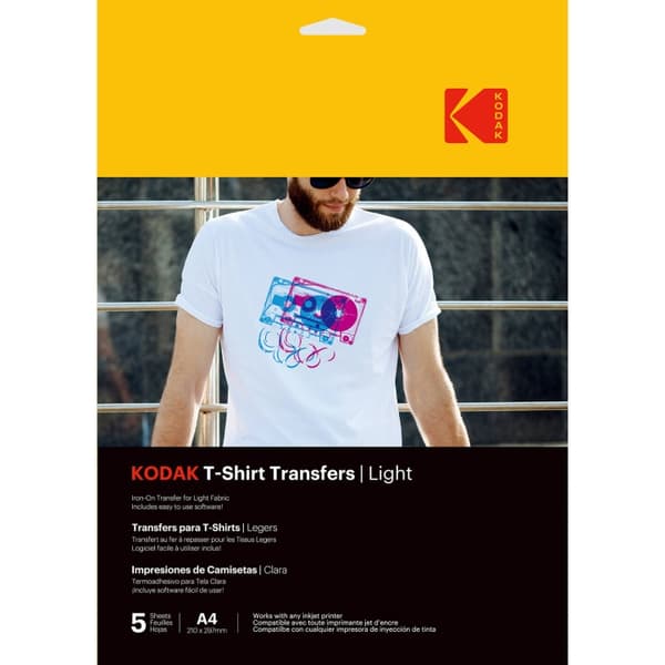 Kodak T-Shirt Transfers Lyst Tekstil A4 5 stk