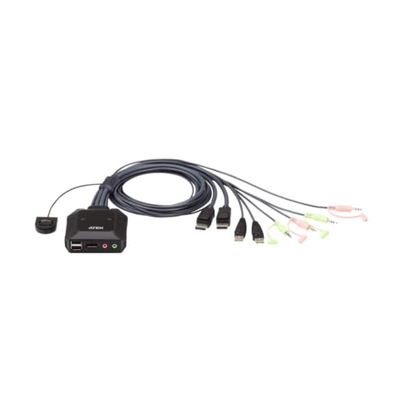 Aten CS22DP 2-Väylä KVM Switch Musta