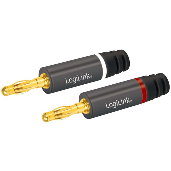 LogiLink Banankontakter max 4 mm² högtalarkabel 4-pack