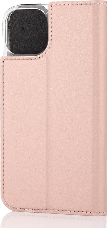 Wave BookCase skyddsfodral, iPhone 14, roséguld