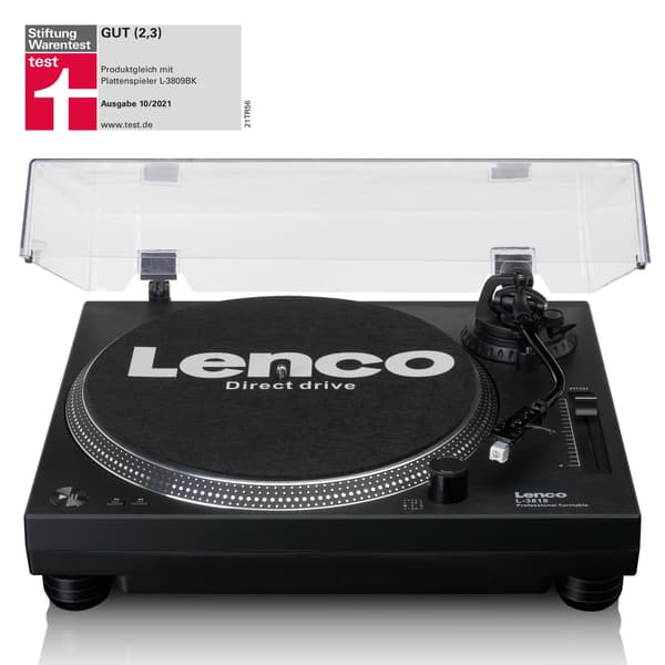 Lenco Direkte drevet platespiller med USB/PC-koding Svart
