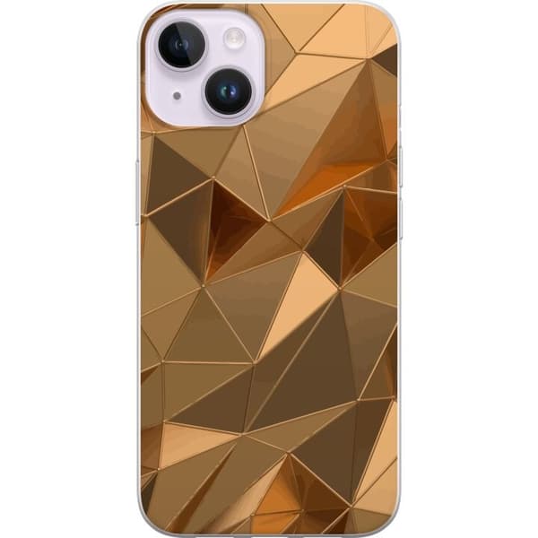 Mobildeksel til Apple iPhone 14 med 3D Gull motiv