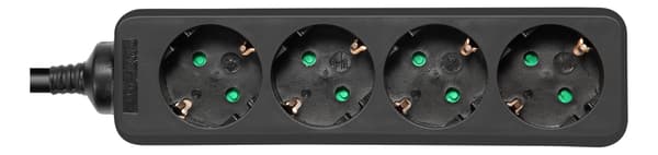 DELTACO outlet 4xCEE 7/3 1xCEE 7/7 1,5m black