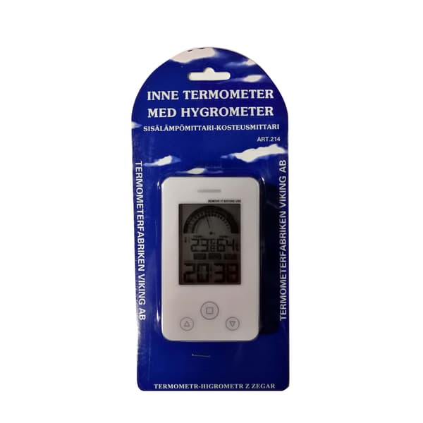 Termometerfabriken Termometer Digitalt inkl. Hygrometer & Ur Indendørs
