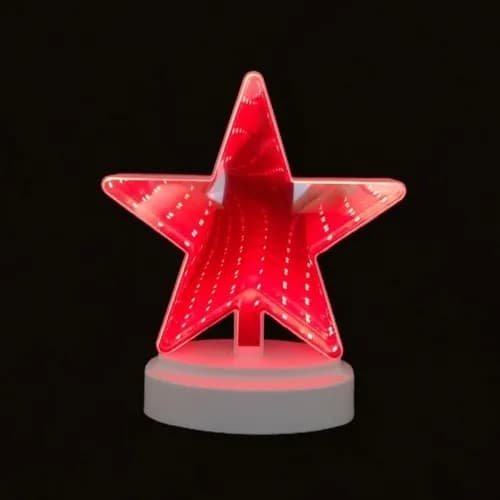 LED-lampe Stjerne, Rød