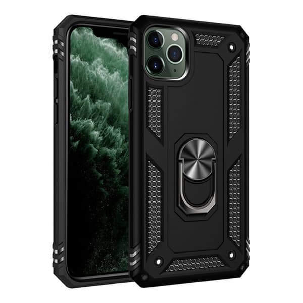 Mobilskal till iPhone 15 Pro Max med ringhållare, Svart