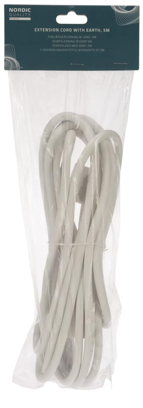 Nordic Quality Grounded extension cord, 5m