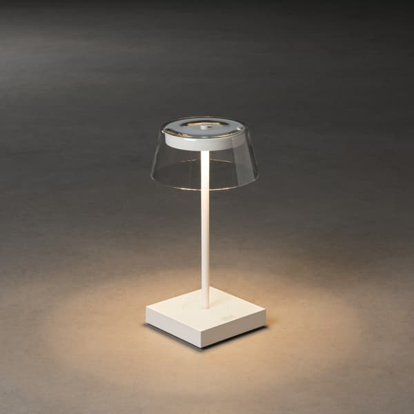 Konstsmide Bordslampa Scilla vit USB Konstsmide