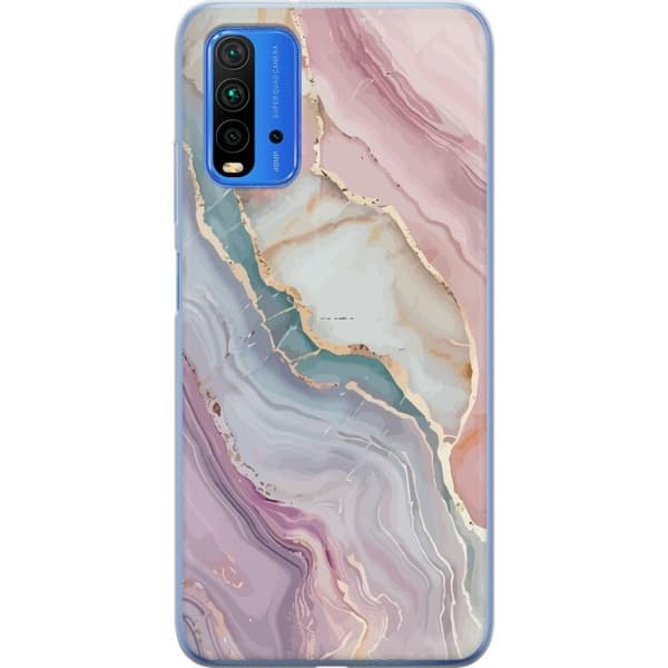 Mobildeksel til Xiaomi Redmi Note 9 4G med Marmor motiv