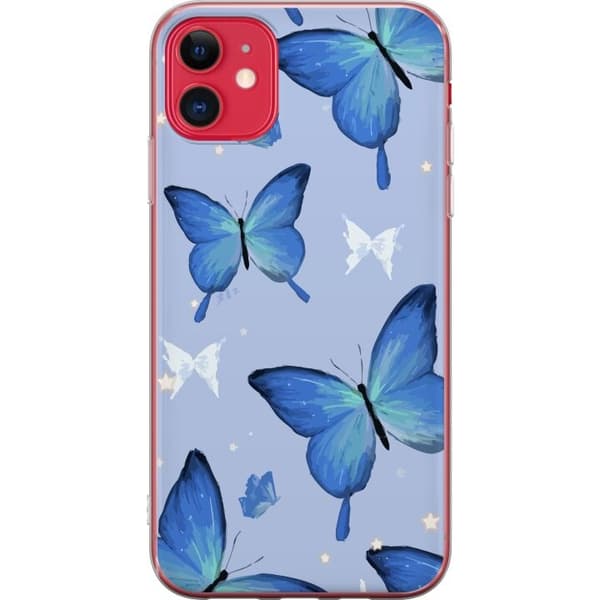 Mobildeksel til Apple iPhone 11 med Blå sommerfugler motiv