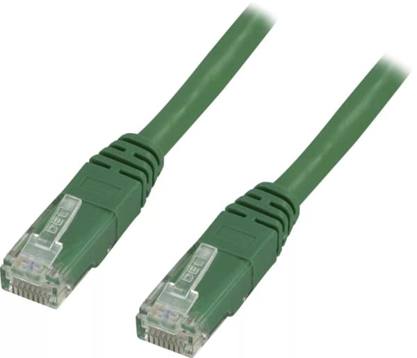 DELTACO U/UTP Cat6 patchkabel, LSZH (Low smoke zero halogen), 0,5m, gr