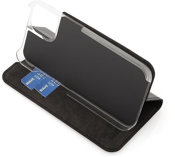 Wave BookCase -suojakotelo, iPhone 14, musta