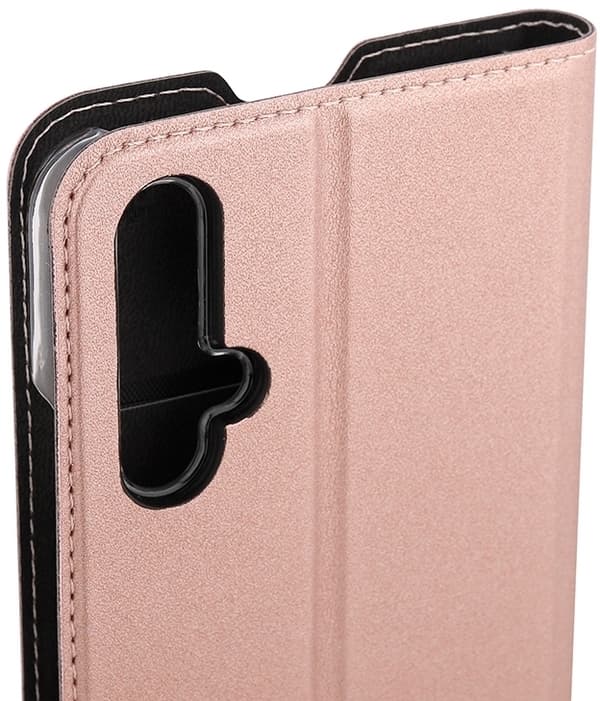 Wave BookCase skyddsfodral, Honor 20 / Huawei Nova 5T, roséguld